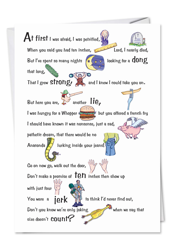 survive unique naughty adult humor birthday card